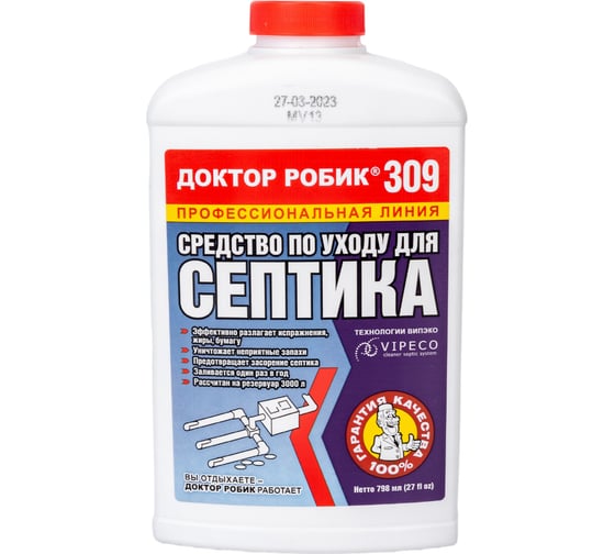 Изображение товара Средство по уходу для септика Доктор Робик 309