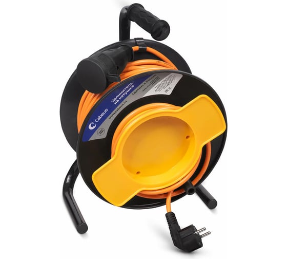 Изображение товара Удлинитель Cabeus ПВС 3500 Вт 30м на садовой катушке с заземлением EC-GC-3.5-G-30