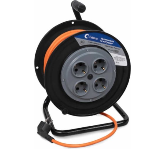 Изображение товара Удлинитель Cabeus ПВС 3500 Вт 30м на катушке с заземлением EC-C-3.5-G-30