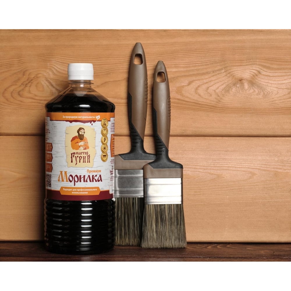 Изображение товара Морилка Мастер Гурий Премиум 712/1 Тиковое дерево 1 л водная защитная пропитка