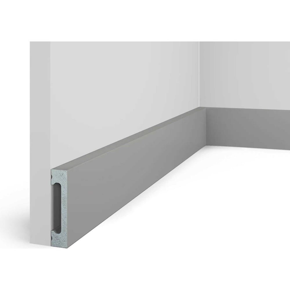 Изображение товара Плинтус Cosca Decor 65x15x2000 мм SoftTouch пыльно-серый PX050-039