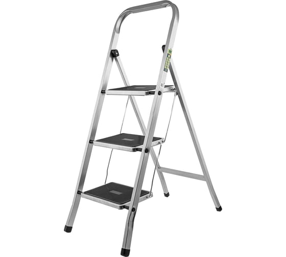 Изображение товара Стальная стремянка СИБРТЕХ 3 ступени с полимерным покрытием 97868