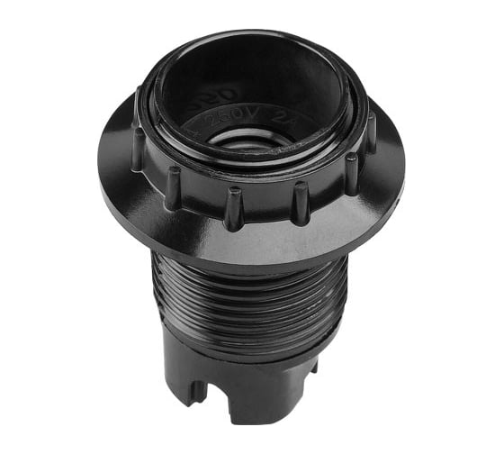 Изображение товара Патрон Е14 ЮПИТЕР карболитовый с кольцом, черный JP7700-05