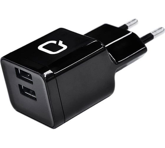 Изображение товара Сетевое зарядное устройство QUMO Energy Charger 0061, 2 USB, 3.1A, Micro USB cable, черный 23842