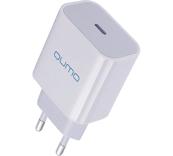 Изображение товара Сетевое зарядное устройство QUMO Energy light Charger 0051 PD, 20W, 1USB, Type-C, белый 32845