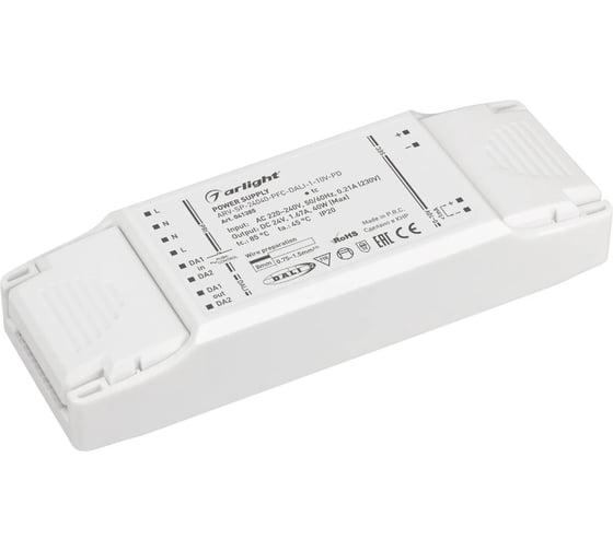 Изображение товара Блок питания Arlight ARV-SP-24040-PFC-DALI-1-10V-PD 1шт 041385
