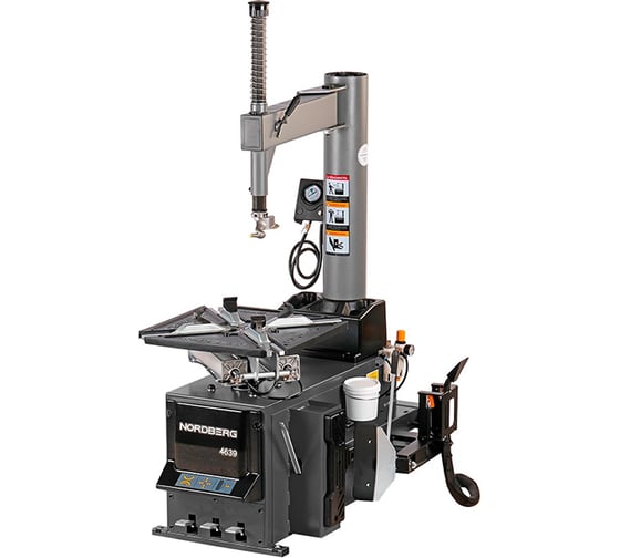 Изображение товара Станок шиномонтажный NORDBERG 380V п/автомат, 2х скор, стол с накладками, серый 4639G 380