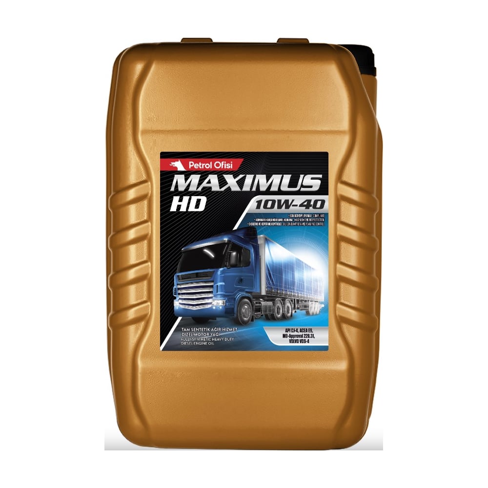 Изображение товара Моторное масло Petrol Ofisi MAXIMUS HD 10W-40 17,5 л синтетическое для грузовых автомобилей