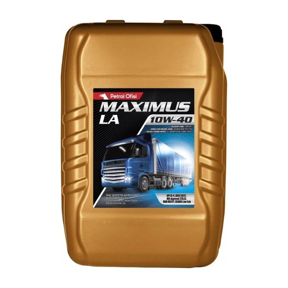 Изображение товара Моторное масло MAXIMUS LA 10W-40 синтетическое для грузовых 17,5 л