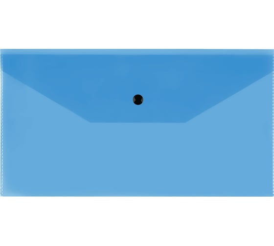 Изображение товара Папка-конверт на кнопке СТАММ С6+, 150 мкм, пластик, прозрачная, синяя ММ-32281