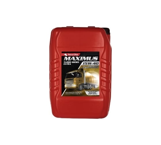 Изображение товара Моторное масло Petrol Ofisi для грузовых автомобилей MAXIMUS T.D. EXTRA 15W-40, 17,5 л. 400000514