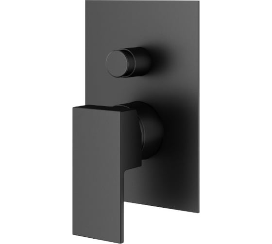 Изображение товара Внешняя часть встраиваемого смесителя для душа PLUMBERIA SELECTION TAG черный матовый TG1001NO