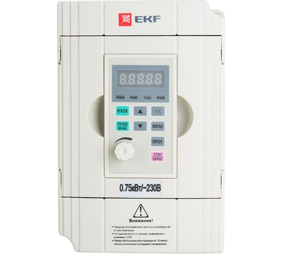 Изображение товара Преобразователь частоты EKF 0,75/1,5кВт 1х230В VECTOR-100 PROxima VT100-0R7-1B