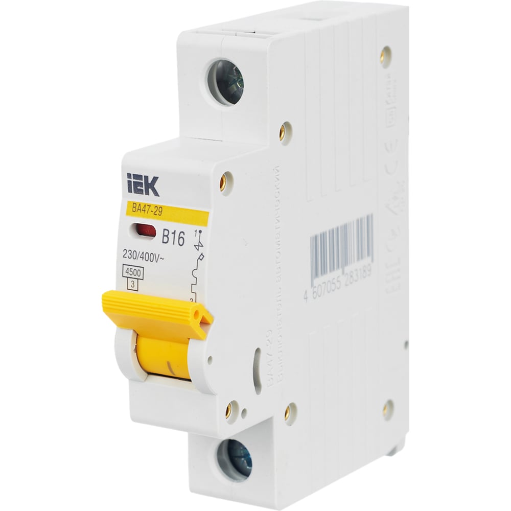 Изображение товара Выключатель 1-полюсный IEK ВА47-29-016-B 16A Изображение товара Выключатель 1-полюсный IEK ВА47-29-016-B 16A