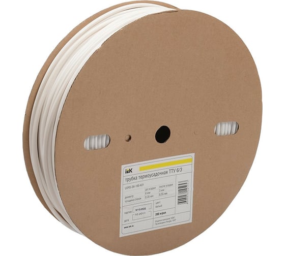 Изображение товара Термоусаживаемая трубка IEK ТТУ ТУТ 14/7 длина100м черная ИЭК UDRS-D14-100-K02