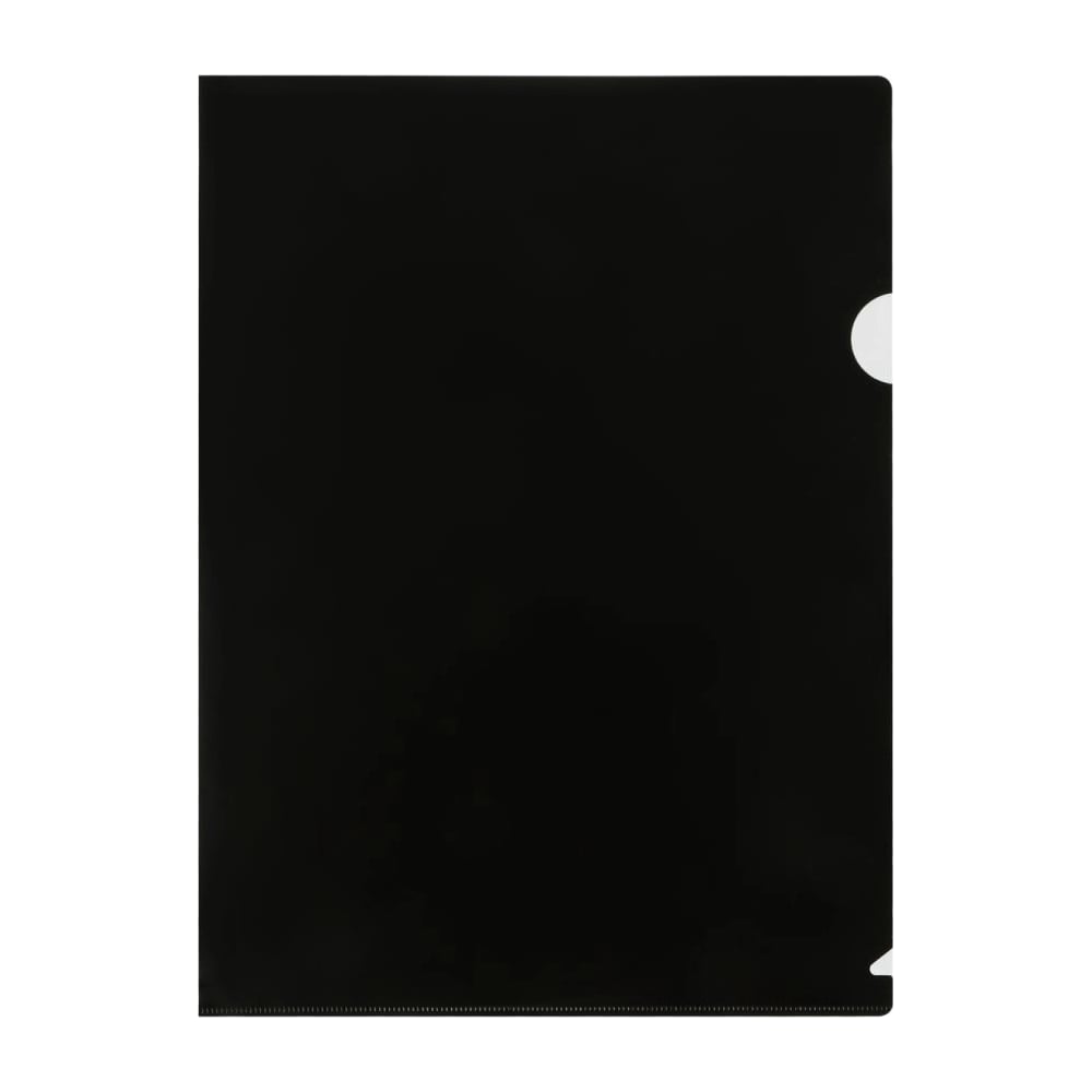 Изображение товара Папка-уголок СТАММ А4 150 мкм черная пластик непрозрачная