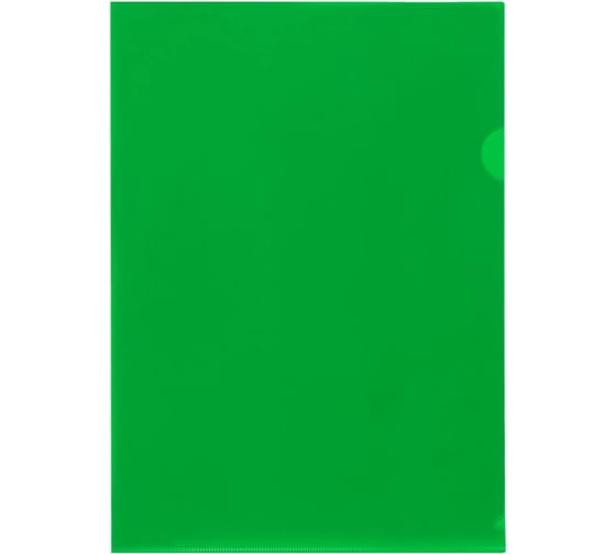 Изображение товара Папка-уголок СТАММ, А4, 150 мкм, непрозрачная, зеленая ММ-32264