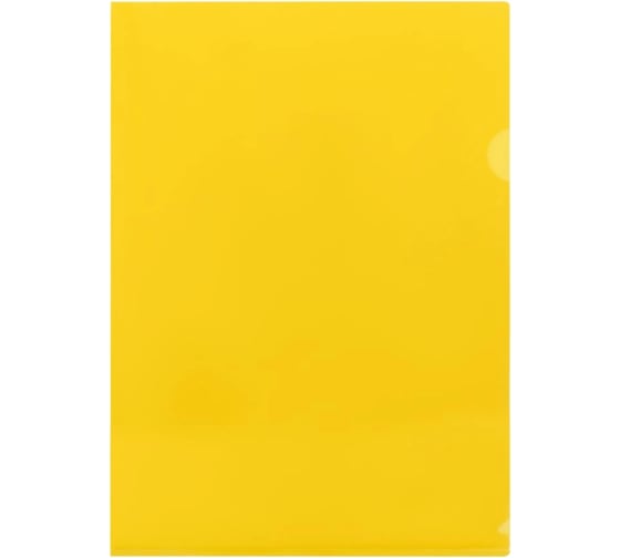 Изображение товара Папка-уголок СТАММ А4, 150 мкм, пластик, прозрачная, желтая ММ-30745