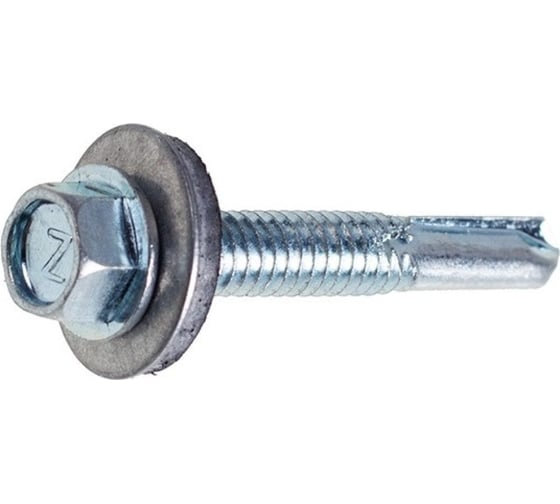 Изображение товара Саморез кровельный STARFIX 6.3x25 мм цинк, шайба с прокладкой, PT5, 50 шт. SMP2-61745-50