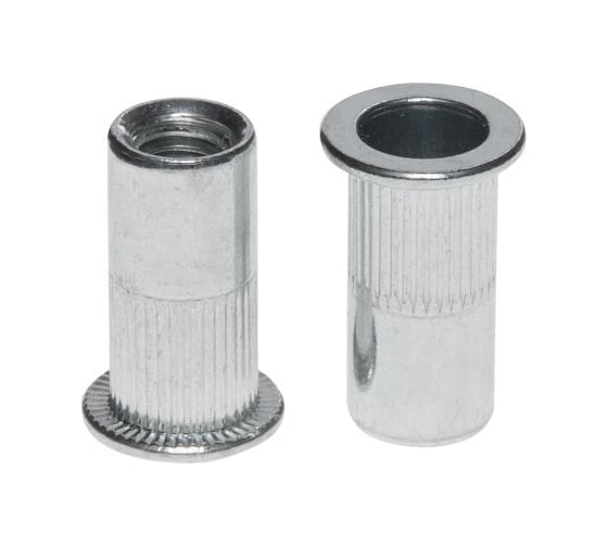 Изображение товара Заклепка резьбовая STARFIX М6 цилиндрический бортик, удлиненное тело, 19.5 мм, белый цинк, 5000 шт. в коробе SM-48529-5000