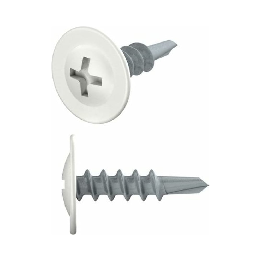 Изображение товара Саморез STARFIX 4.2x19 мм со сверлом и пресс-шайбой белый RAL 9003, 150 шт.