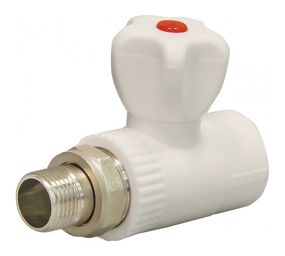 Изображение товара Шаровой прямой кран для радиатора СТМ PP-R DN ПЛАСТ 25х3/4" CPRS2534