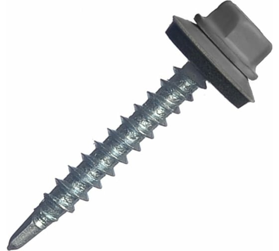 Изображение товара Саморез кровельный STARFIX 5.5x25 мм цинк, шайба с прокладкой, PT3, RAL 7024, 50 шт. SMP2-32502-50