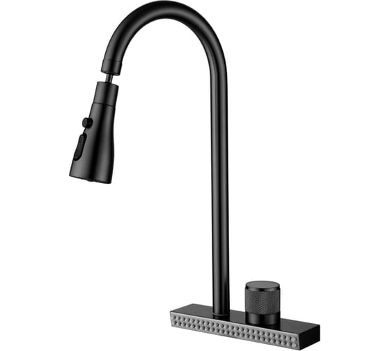 Изображение товара Смеситель для кухни Ledeme L74198B с каскадным душем, черный 19109