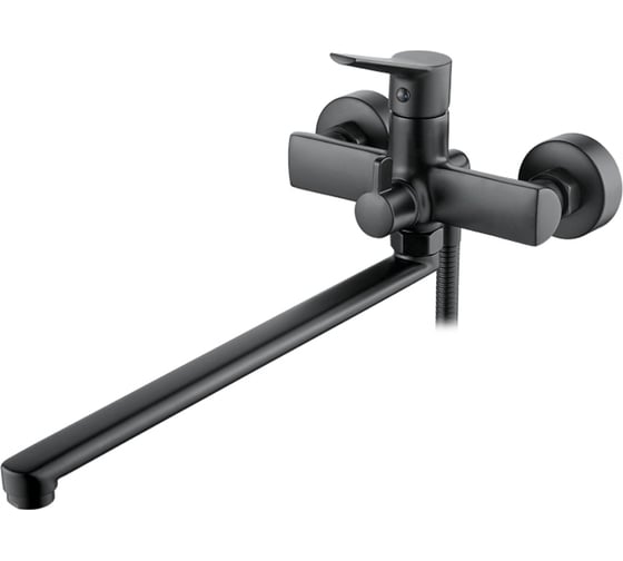 Изображение товара Смеситель для ванной Ledeme L2269B с длинным поворотным изливом, черный 11755