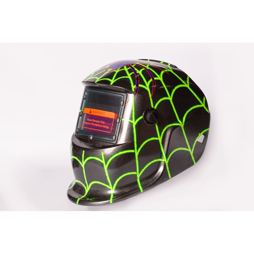 Изображение товара Маска сварочная PLAZWELD PWE1641 с рисунком паук и автоматическим затемнением