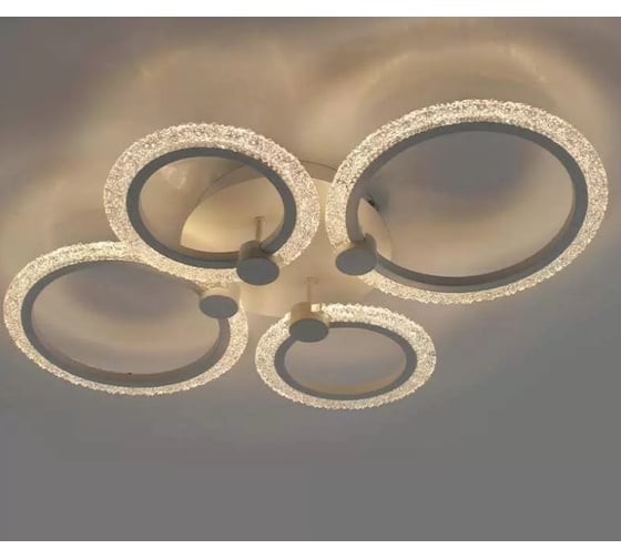 Изображение товара Управляемая светодиодная люстра ESTARES TIRE 60W 4R-APP-645x455x95-WHITE/CLEAR-220-IP20 УУО00004311