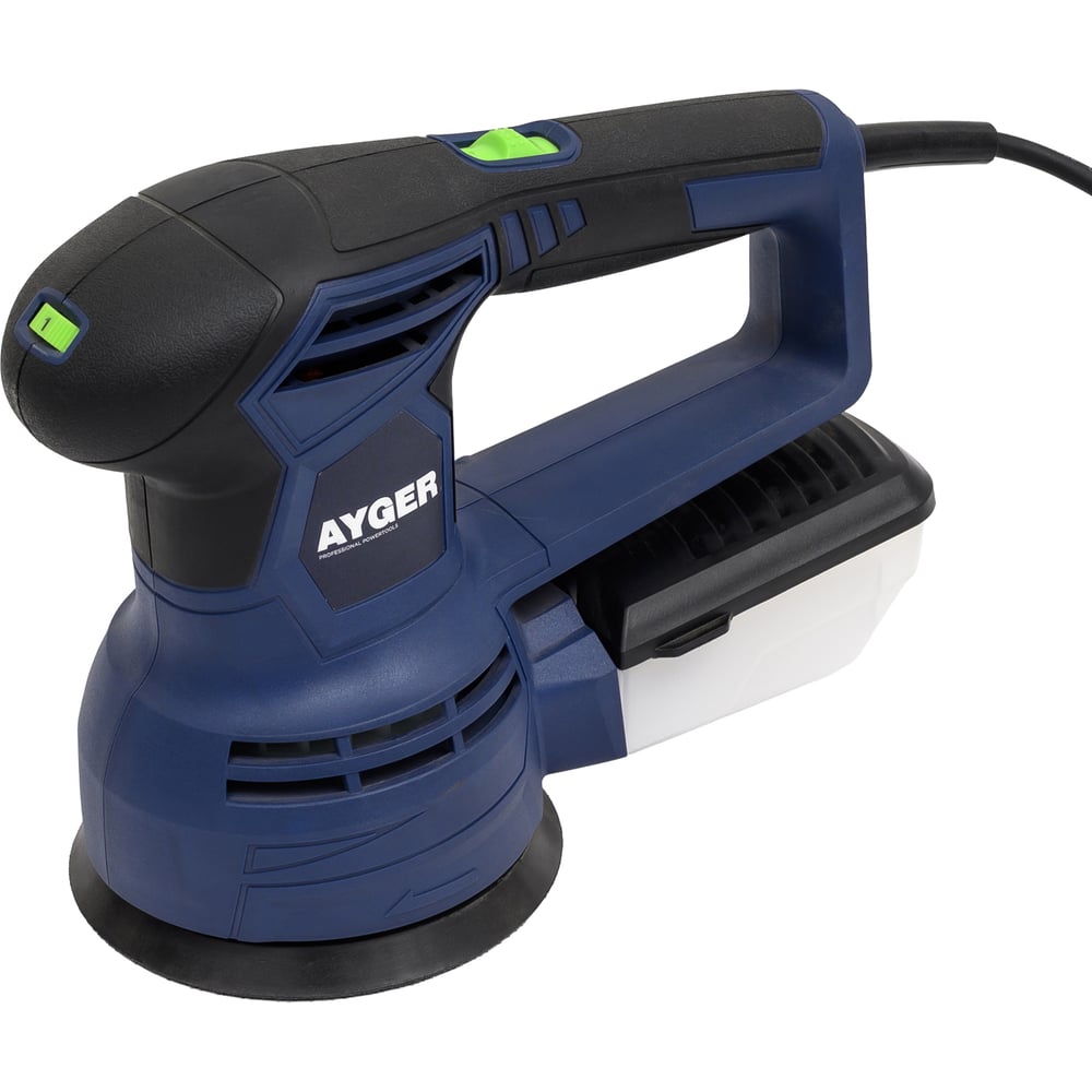 Изображение товара Эксцентриковая шлифмашина AYGER AX150/500E с мощностью 500 Вт и регулятором оборотов