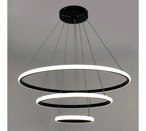 Изображение товара Управляемая светодиодная люстра ESTARES LATTE 75W 3R-ON/OFF черный УУО00004604