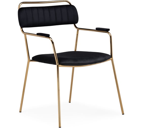 Изображение товара Стул на металлокаркасе Woodville Aspen black / gold 15652