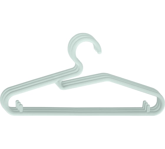 Изображение товара Комплект вешалок для детской одежды Пластишка 3 шт, размер 34 см, белый 431324816