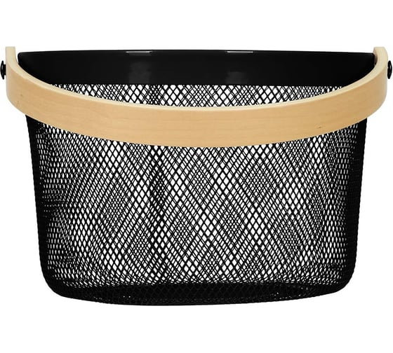 Изображение товара Корзина металлическая для хранения овощей и фруктов MARMITON 255x17 см черная 17646