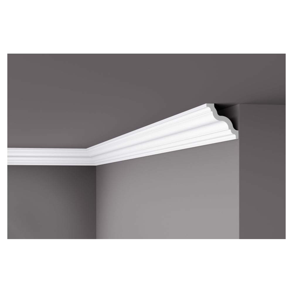 Изображение товара Плинтус NMC 2.0 LX-120 белый влагостойкий ударопрочный потолочный 80 мм 2000 мм