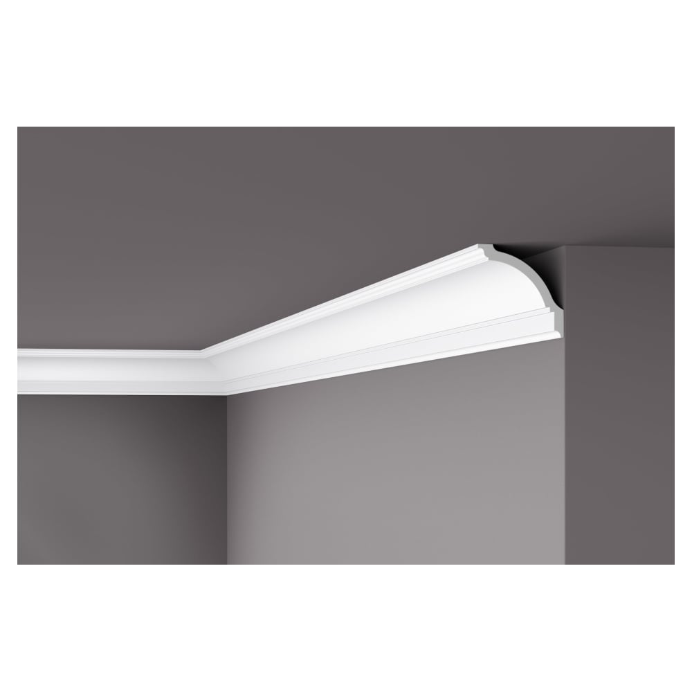 Изображение товара Потолочный плинтус NMC 2.0 LX-135(GP)/42 белый влагостойкий ударопрочный