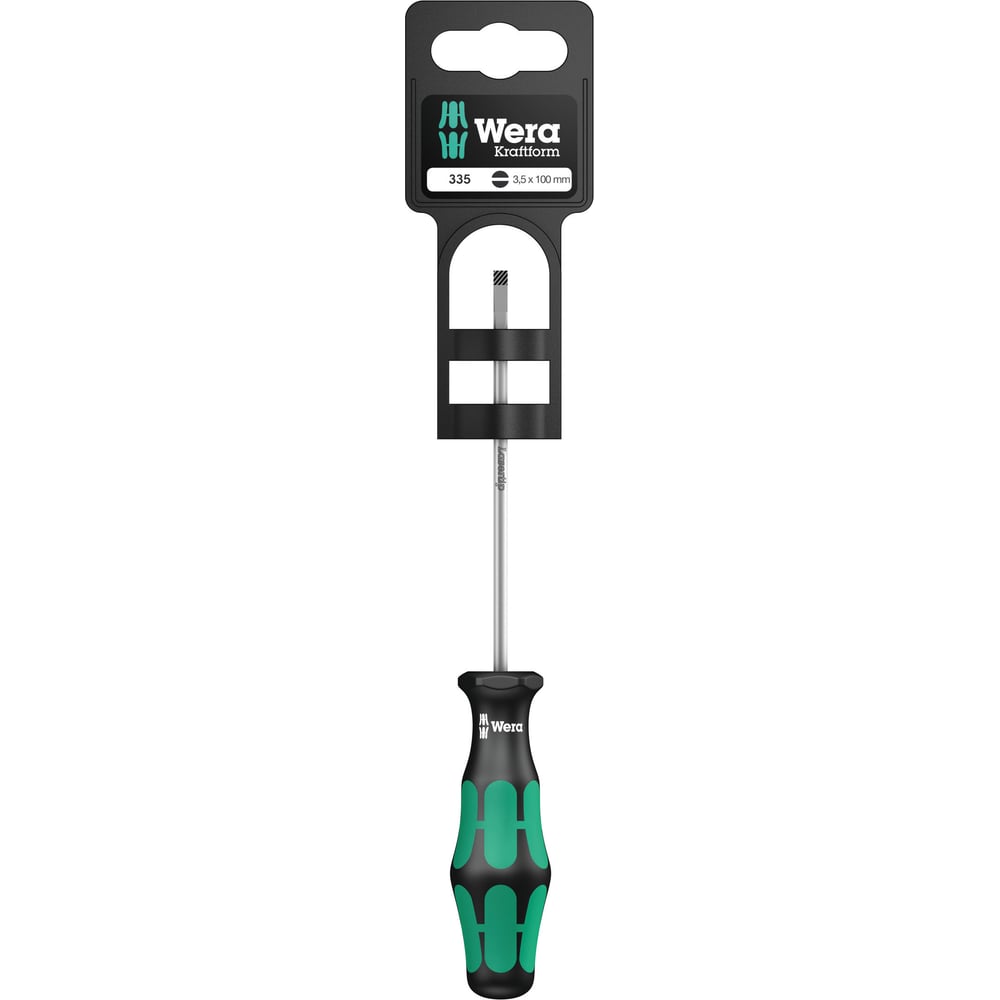 Изображение товара Шлицевая отвертка WERA 335 SB SL 3,5x0,6x100 мм, на подвесе WE-100042