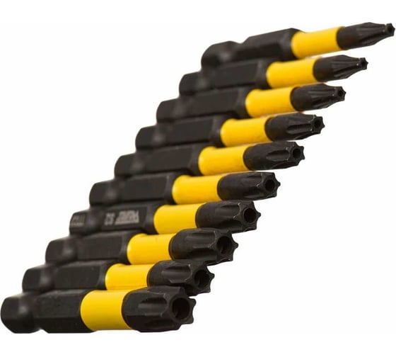 Изображение товара Набор торсионных бит TORX с отверстием 50 мм, 10 шт WURZ 4222