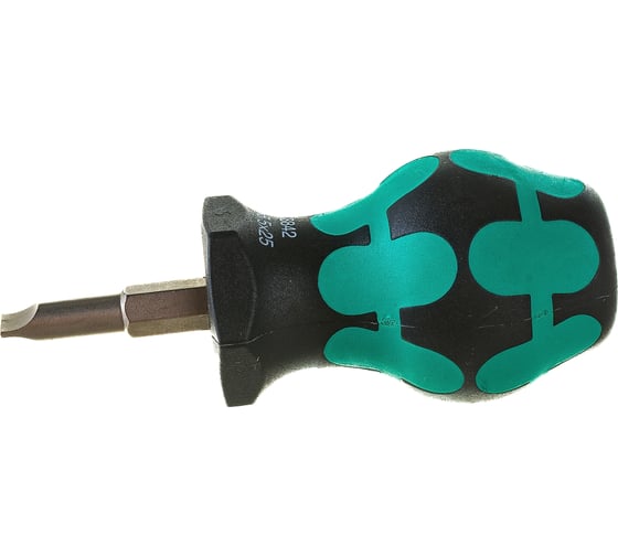 Изображение товара Короткая отвёртка для карбюраторов, шлицевая WERA 335 Stubby SL 5,5x1,0x24,5 мм WE-008842