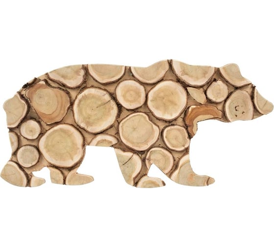 Изображение товара Панно можжевеловое, фигурное Банные Штучки медведь 27x57 см 33577