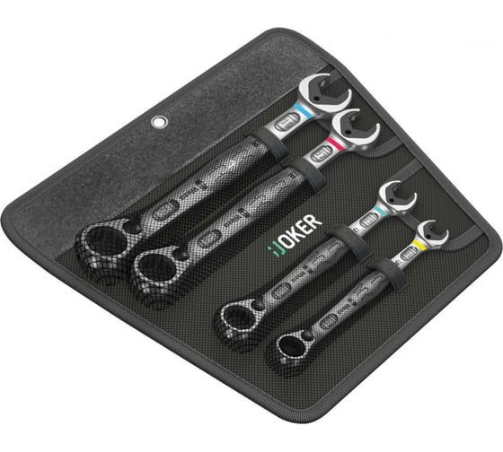 Изображение товара Набор комбинированных ключей с трещоткой, WERA 6001 Joker Switch 4 Set 1 10/13/17/19 мм, 4 предметов WE-020090