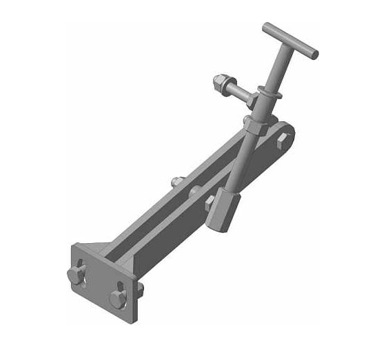 Изображение товара Сцепка база универсальная, регулируемая, поворотная, шпилька 16 мм под разные кронштейны для мотоблока FORZA 03.01.11СМБСБ00.300.16