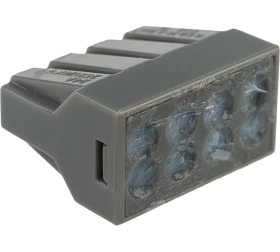 Изображение товара Экспресс-клемма REXANT с пастой, 8-проводная до 2,5, серая, 50 шт/уп, 773-308 07-3080