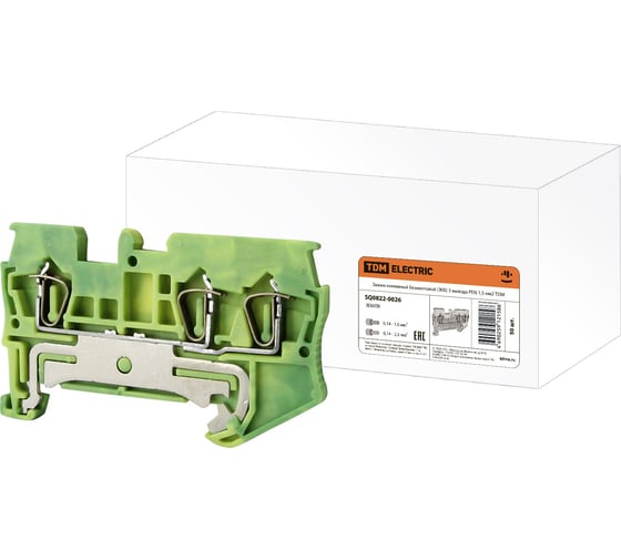 Изображение товара Зажим TDM ELECTRIC клеммный, безвинтовой, ЗКБ, 3 вывода, PEN 1,5 мм2 SQ0822-0026