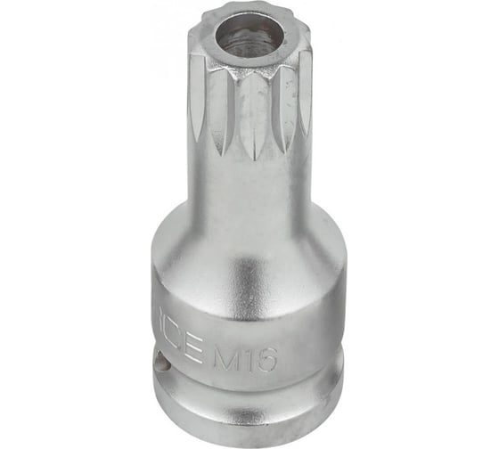 Изображение товара Головка-бита SPLINE с отверстием M16, 60 мм, 1/2''DR Rockforce RF-24806016B(51720)