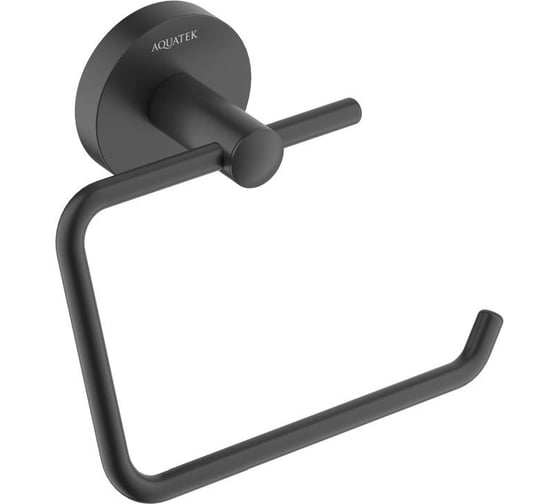 Изображение товара Бумагодержатель Aquatek ОБЕРОН квадратный, матовый черный AQ4218MB 00000135551