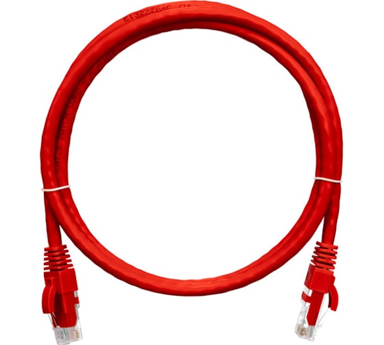 Изображение товара Шнур NIKOMAXU/UTP 4 пары, категория 6, 2хRJ45/8P8C, красный, 2м NMC-PC4UE55B-020-C-RD