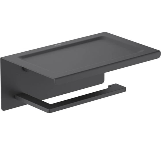 Изображение товара Бумагодержатель Aquatek ЛИБРА с полкой, матовый черный AQ4309MB 00000135589